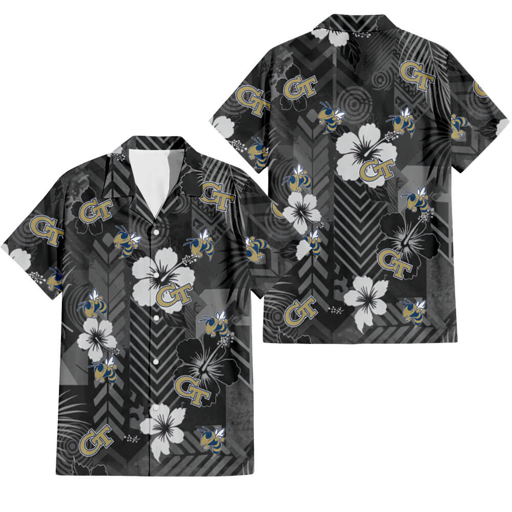 top gear georgia Georgia Tech Hawaiian Shirt – Global Cycling Gear