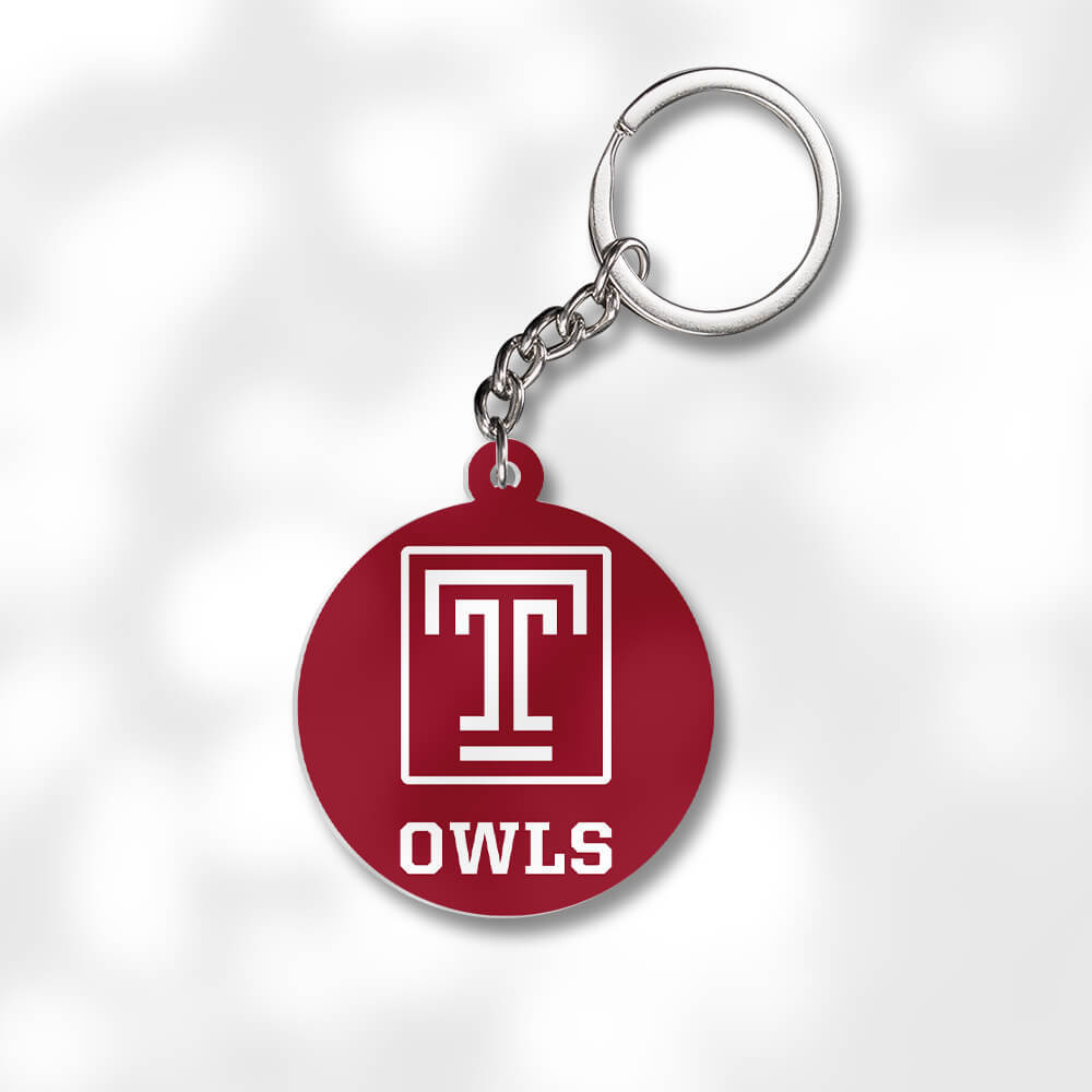 Pack 3 Temple University Keychains