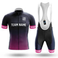Custom Team Name S1 Pink - Men's Cycling Kit-Full Set-Global Cycling Gear