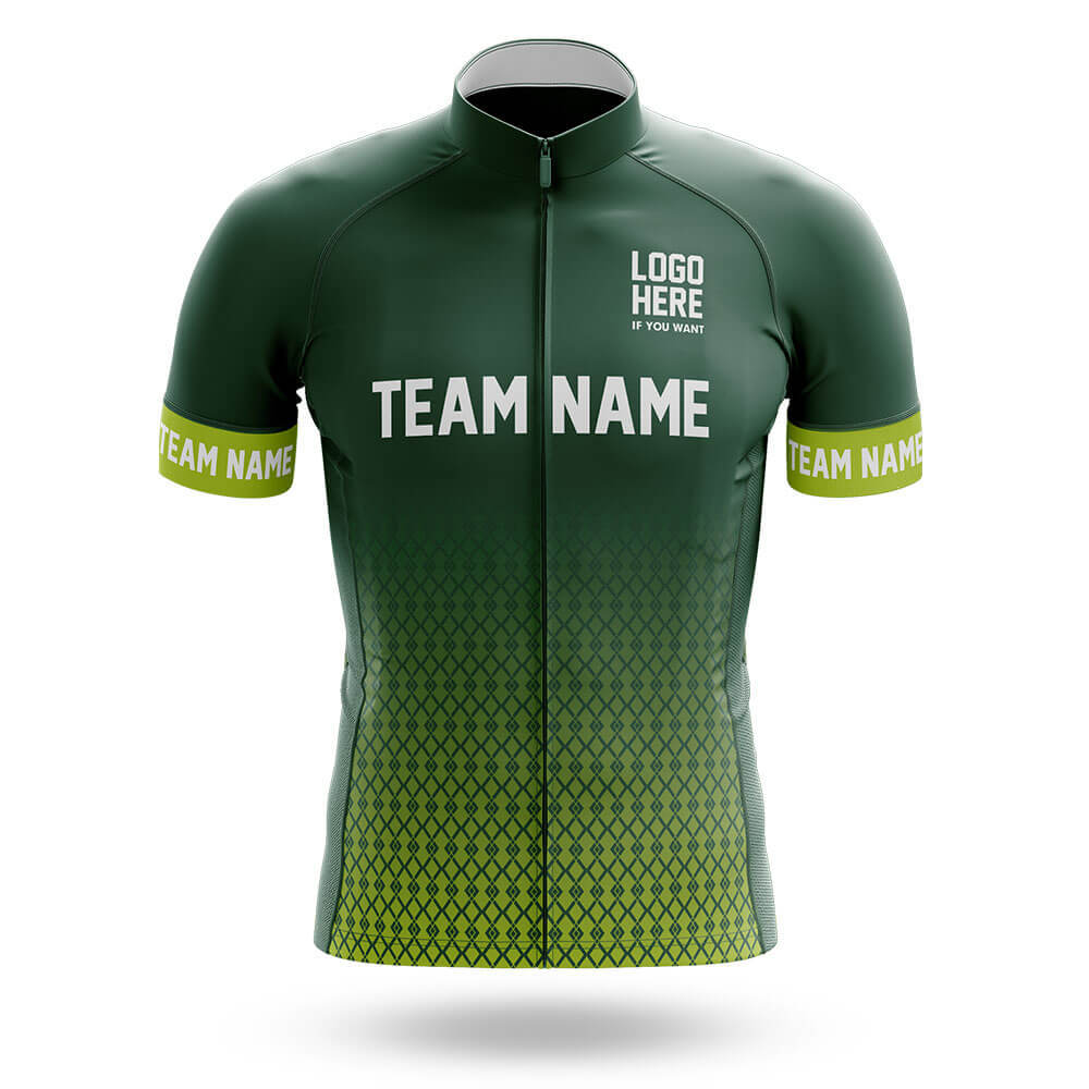 Custom Team Name S1 Green - Men's Cycling Kit-Jersey Only-Global Cycling Gear