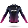 Custom Team Name S1 Pink - Men's Cycling Kit-Long Sleeve Jersey-Global Cycling Gear
