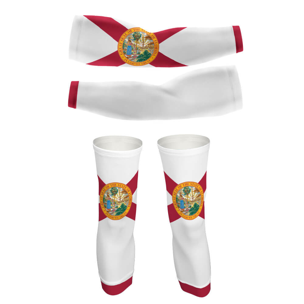 Florida Flag - Arm And Leg Sleeves-S-Global Cycling Gear