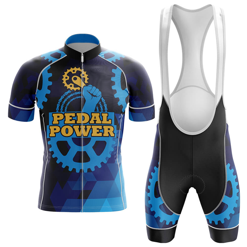 pedaled jersey Pedal Power Men's Cycling Kit Bike Jersey and Bib Shorts Jersey + Bibs / XL