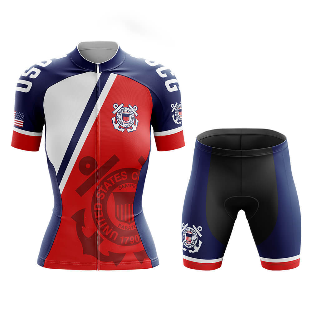 Coast Guard Women Cycling Kit Bike Jersey and Bib Shorts