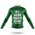 0 Irish 100 Drunk - Men's Cycling Kit-Long Sleeve Jersey-Global Cycling Gear