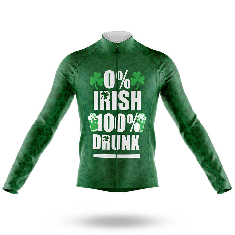 0 Irish 100 Drunk - Men's Cycling Kit-Long Sleeve Jersey-Global Cycling Gear