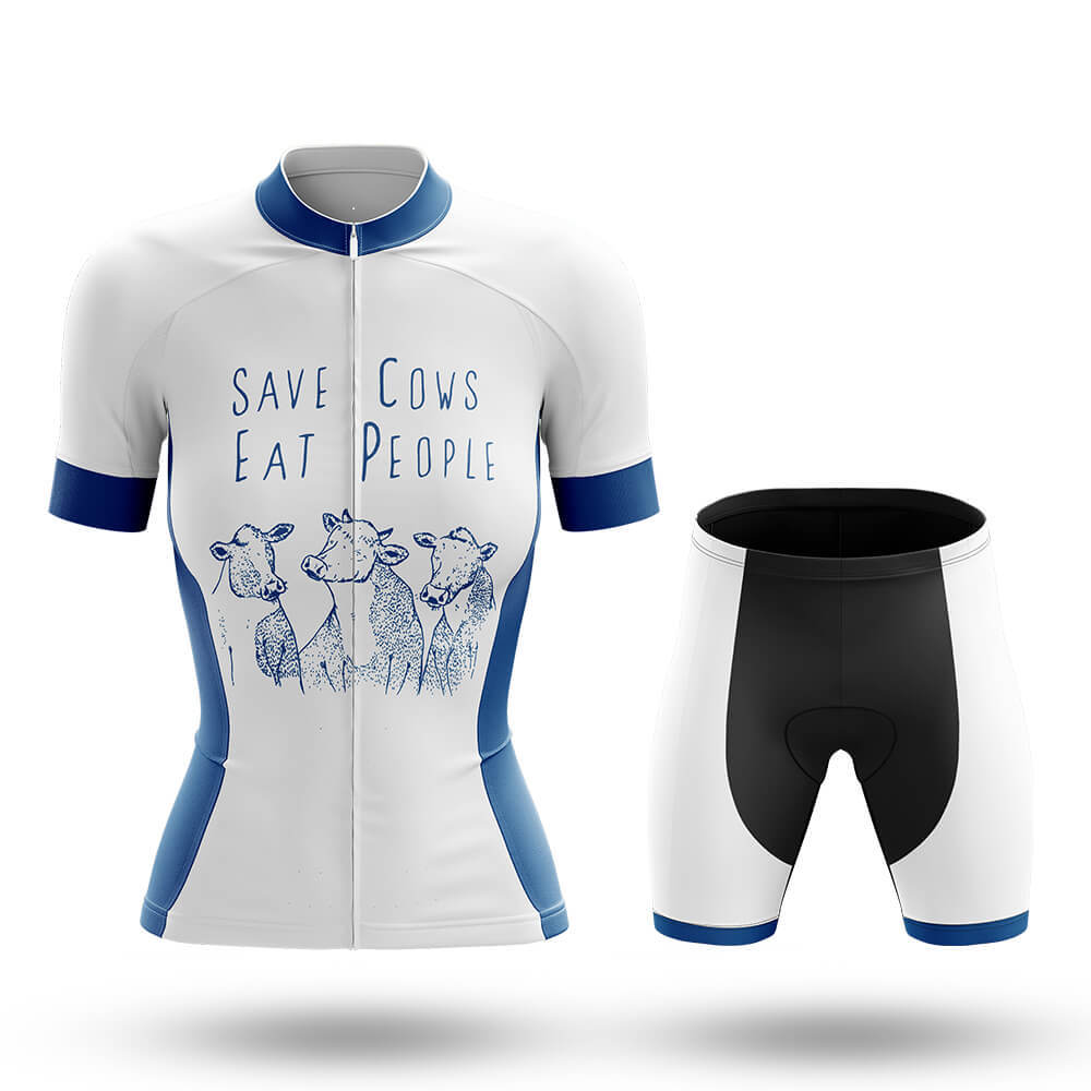 Save Cows Eat People - Women's Cycling Kit