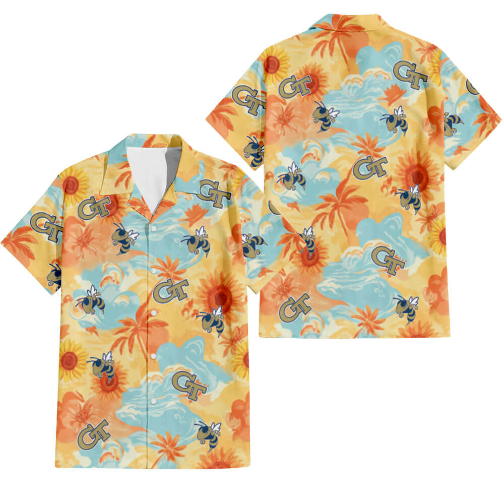 Georgia Tech Hawaiian Shirt - Hawaiian Shirt - Global Cycling Gear