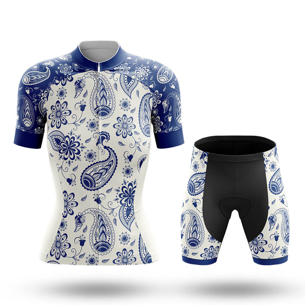 Blue Paisley - Women's Cycling Kit