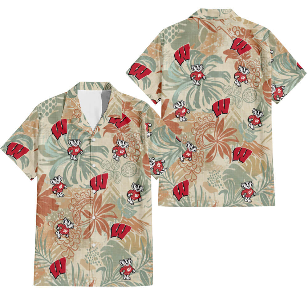 Wisconsin Badgers Hawaiian Shirt V3 - Hawaiian Shirt Global Cycling Gear 1