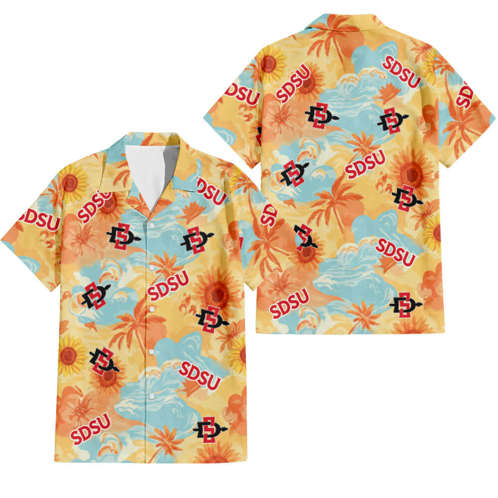 SDSU Hawaiian Shirt - Hawaiian Shirt Global Cycling Gear 1