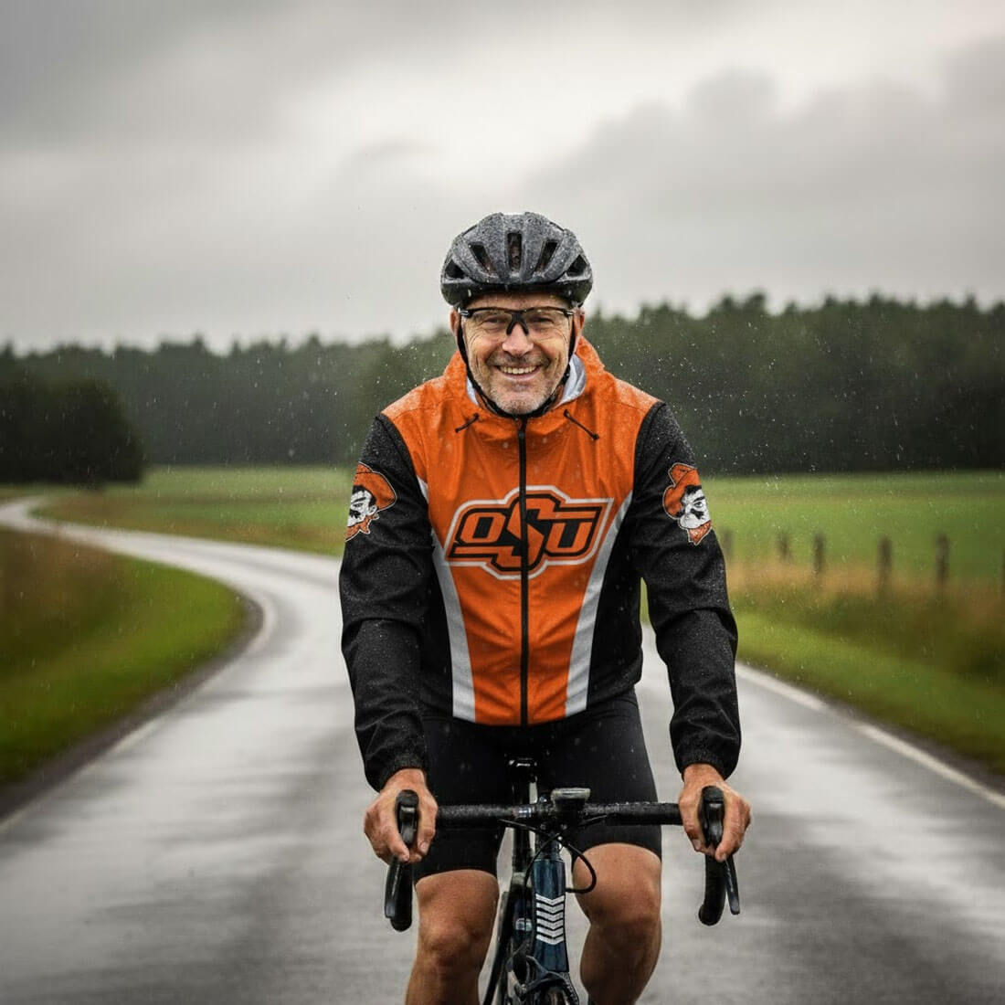 Oklahoma State University Cycling Windbreaker Jacket