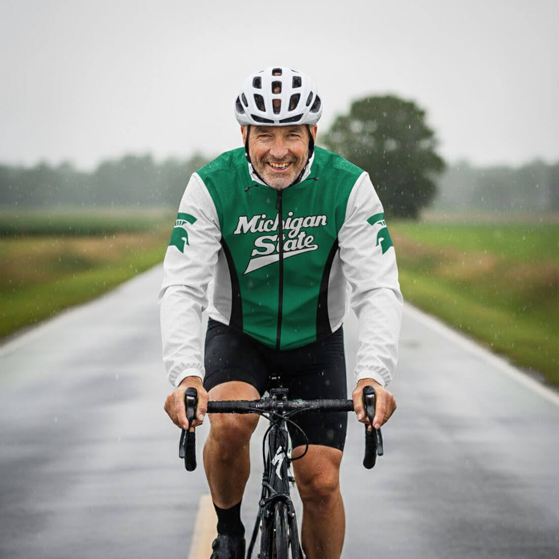 Michigan State University Cycling Windbreaker Jacket