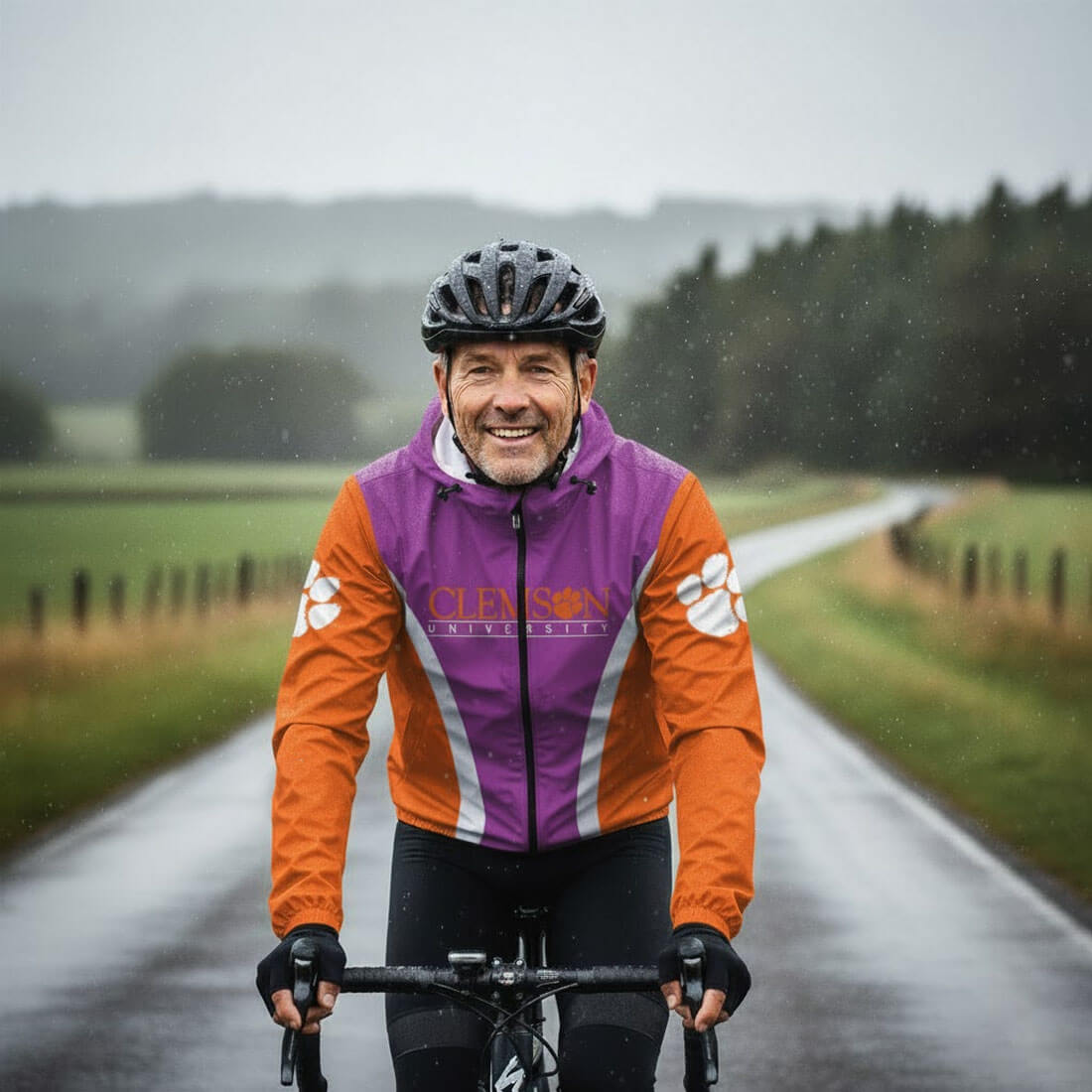 Clemson University Cycling Windbreaker Jacket