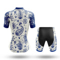 Blue Paisley - Women's Cycling Kit - Global Cycling Gear