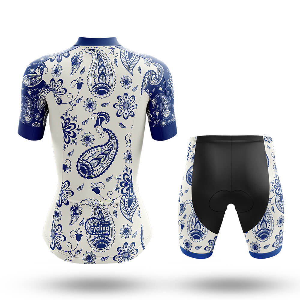 Blue Paisley - Women's Cycling Kit