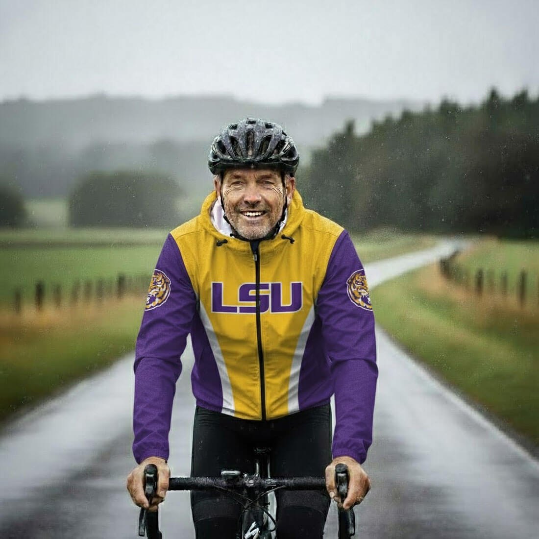 Louisiana State University Cycling Windbreaker Jacket