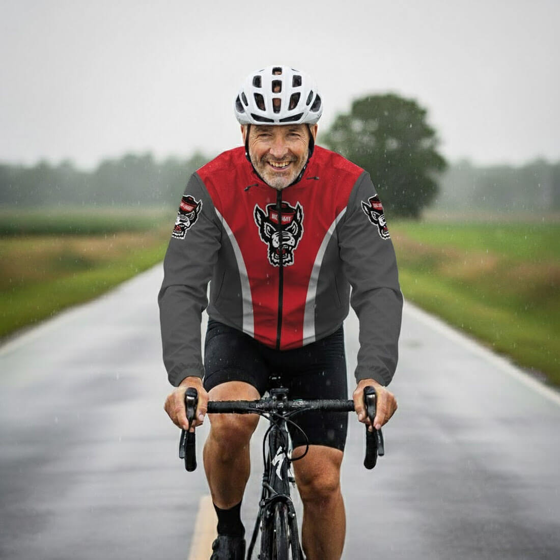 North Carolina State University Cycling Windbreaker Jacket