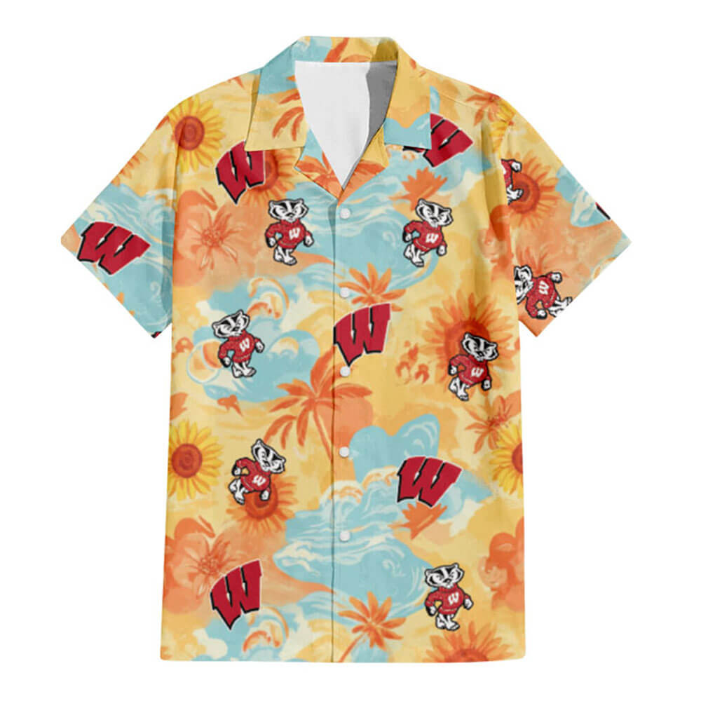 Wisconsin Badgers Hawaiian Shirt - Hawaiian Shirt Global Cycling Gear 1