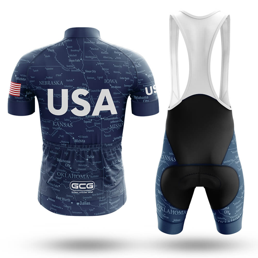 USA Spin Map - Men's Cycling Kit Global Cycling Gear 2