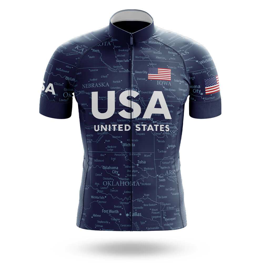 USA Spin Map - Men's Cycling Kit Global Cycling Gear 3