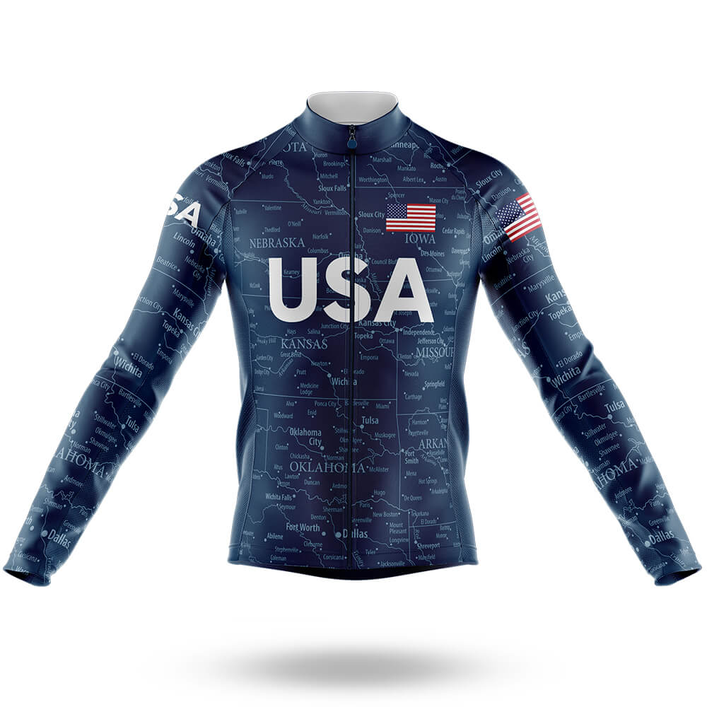 USA Spin Map - Men's Cycling Kit Global Cycling Gear 5