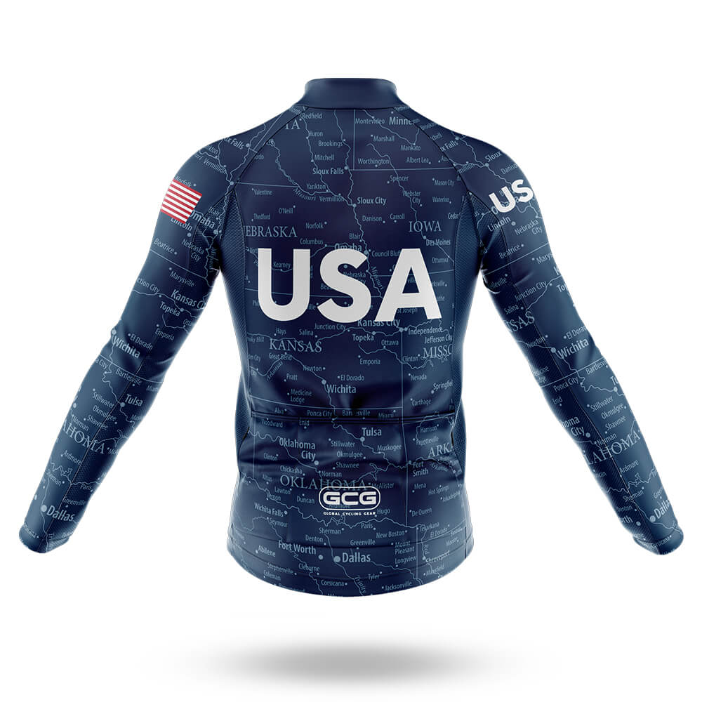 USA Spin Map - Men's Cycling Kit Global Cycling Gear 6