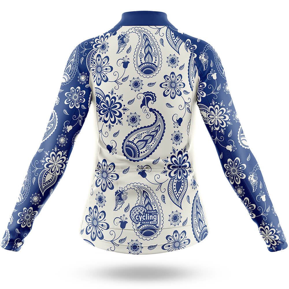 Blue Paisley - Women's Cycling Kit