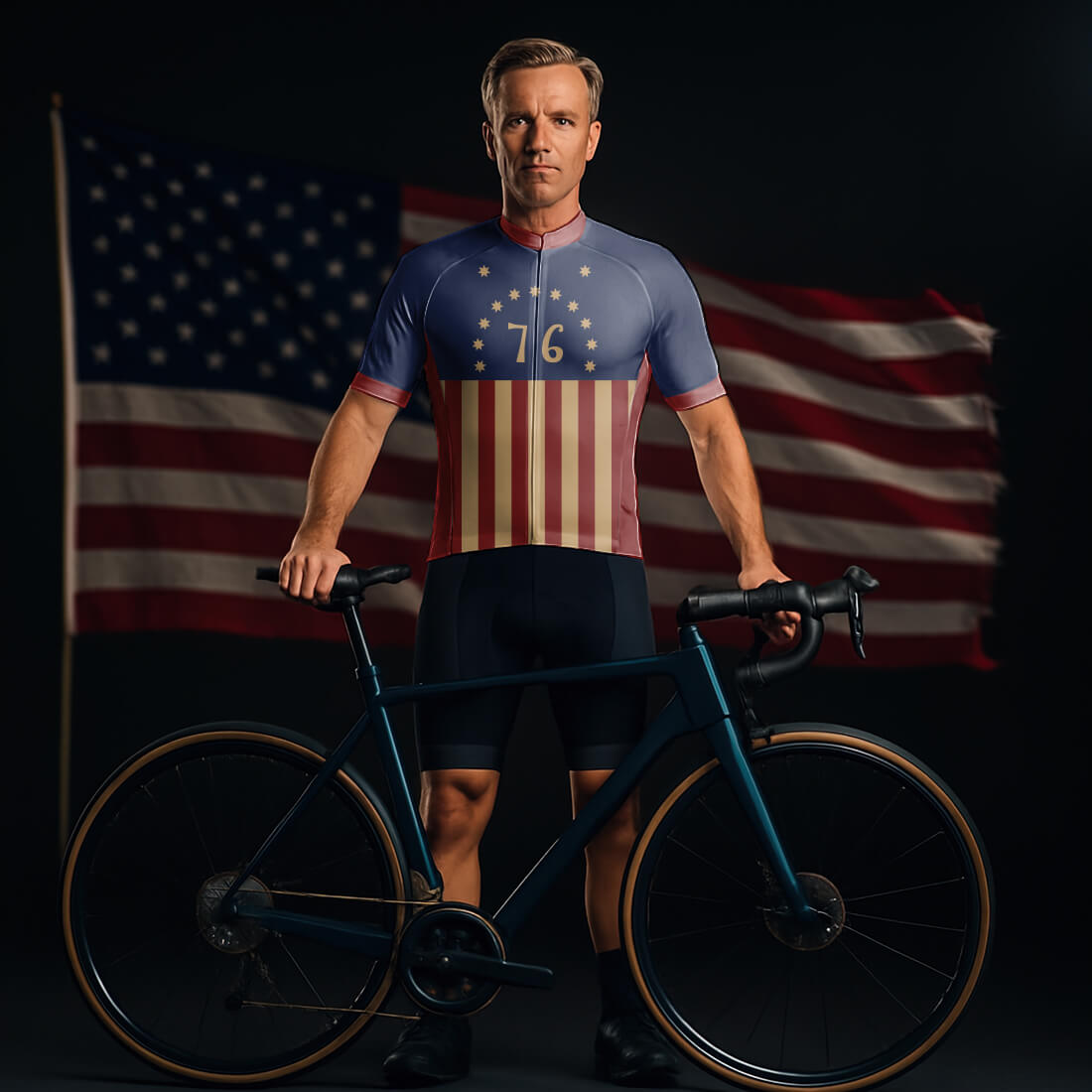 Bike Jerseys Usa Cycling Gear Men's USA Stars And Stripes Cycling