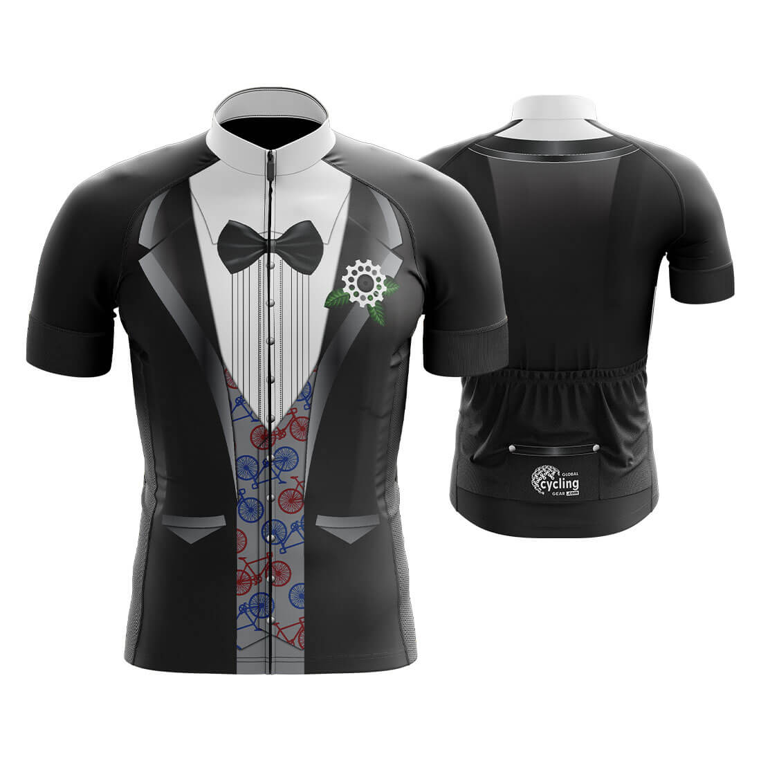 Tuxedo Cycling Jersey for Men Global Cycling Gear 1