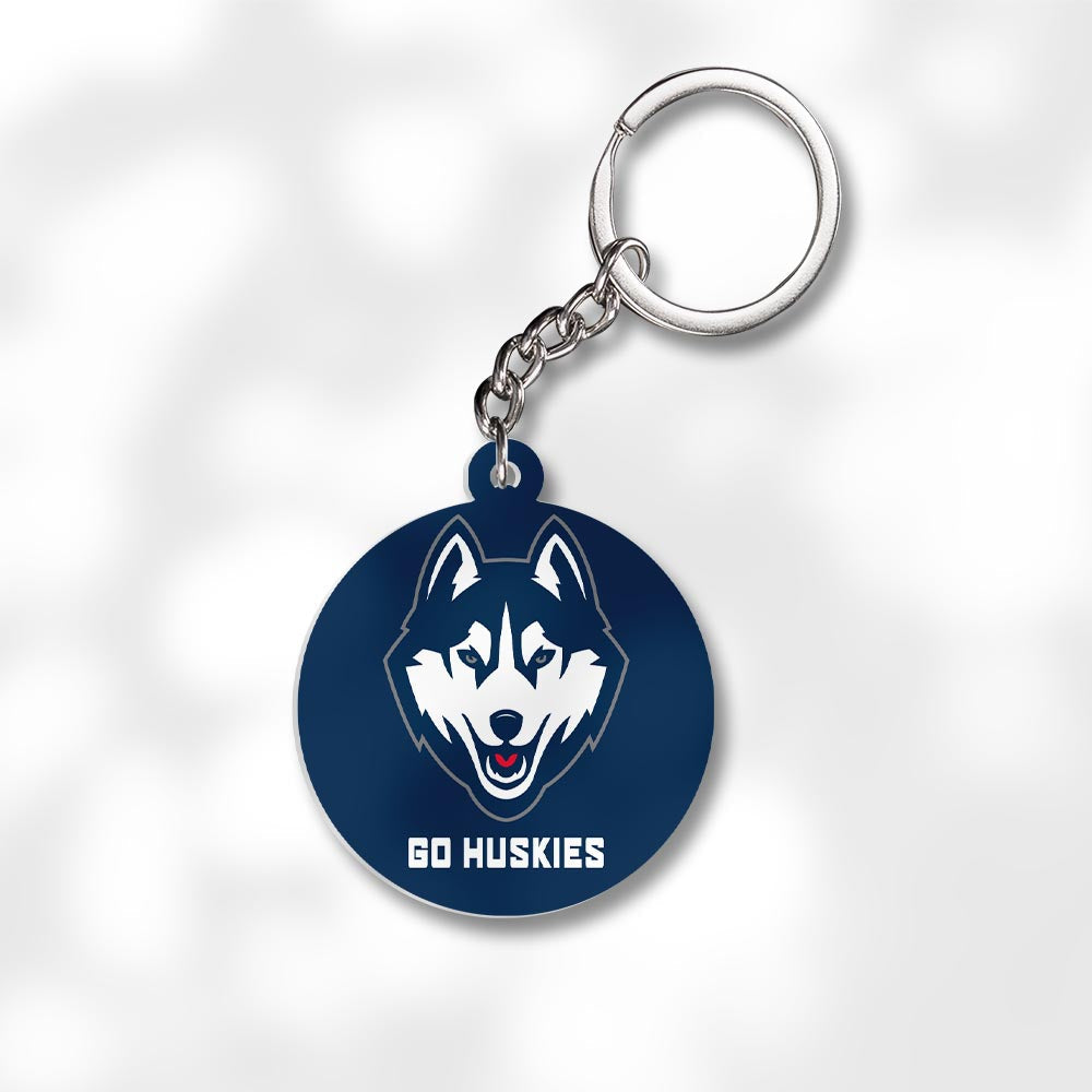 Pack 3 University of Connecticut Keychains Global Cycling Gear