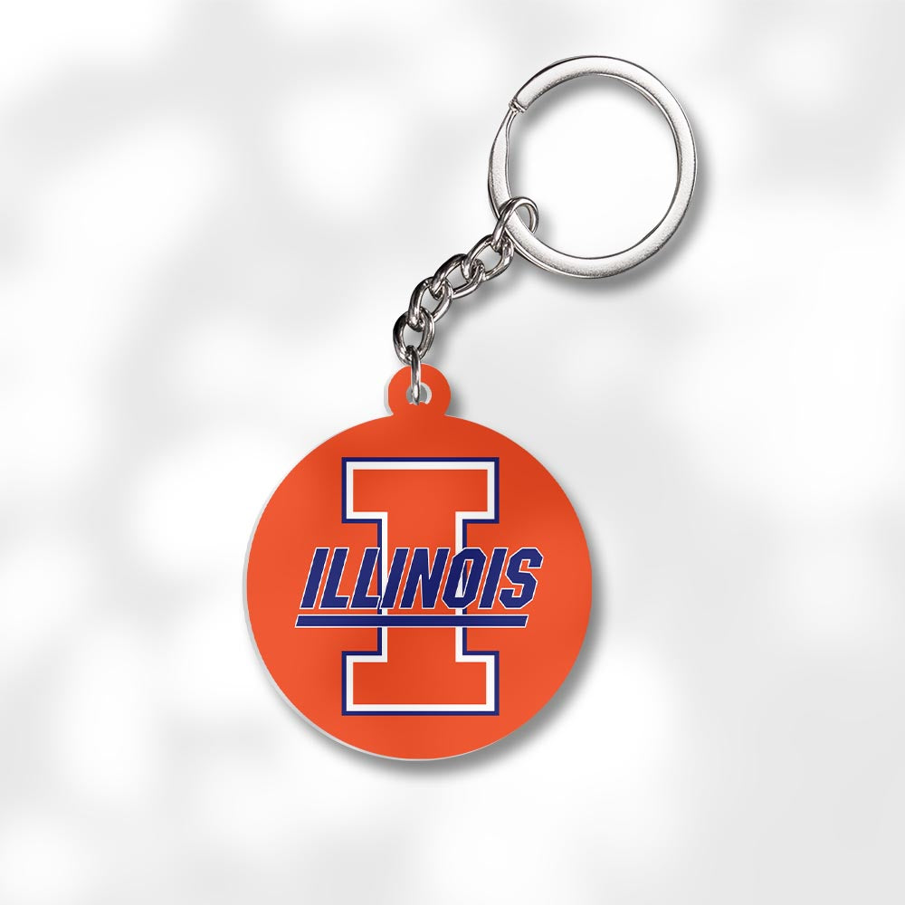 Pack 3 University of Illinois Urbana-Champaign Keychains