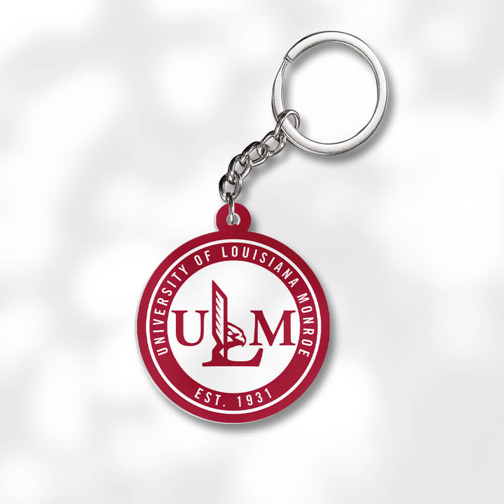 Pack 3 University of Louisiana Monroe Keychains