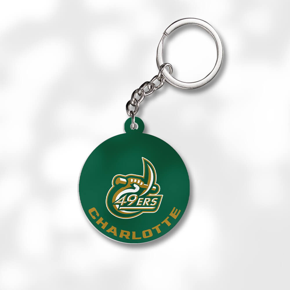 Pack 3 University of North Carolina Charlotte Keychains Global Cycling Gear