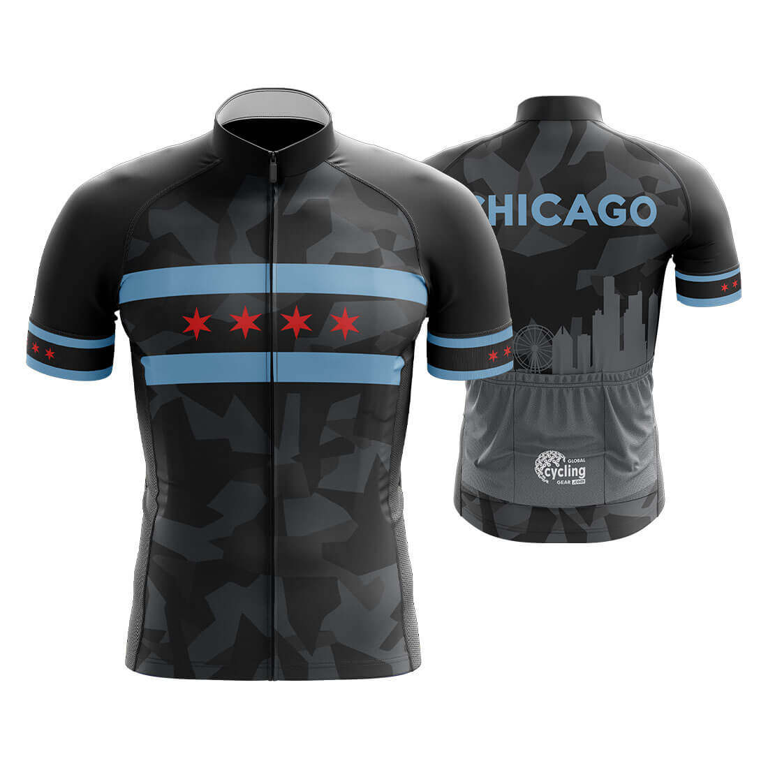 Chicago Cycling Jersey for Men Global Cycling Gear 2