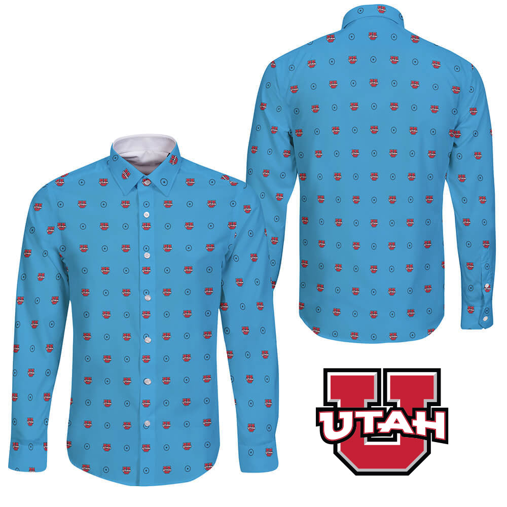 University of Utah Long Sleeve Button Shirt Global Cycling Gear