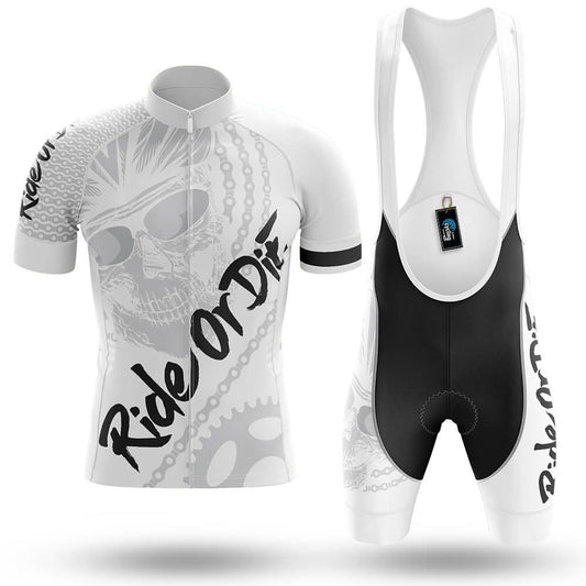 Ride Or Die V4 - White - Men's Cycling Kit-Full Set-Global Cycling Gear