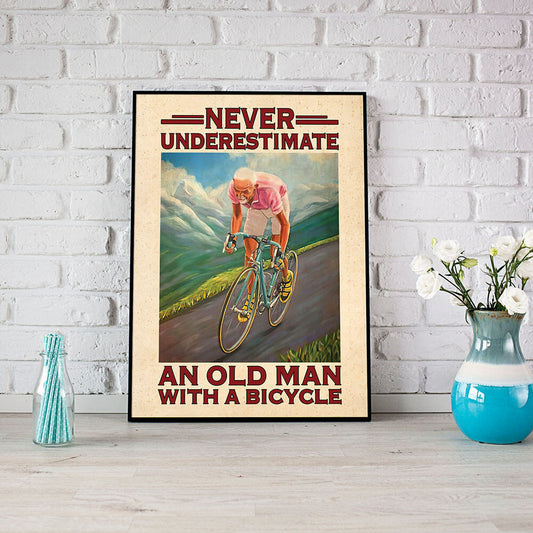 Old Man - Wall Art Canvas-Small 20X30cm (8X12in)-Global Cycling Gear
