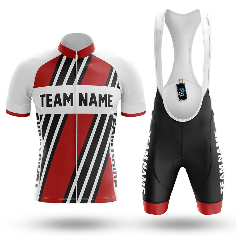 Custom Team Name M5 Red - Men's Cycling Kit-Full Set-Global Cycling Gear