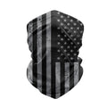 Grey USA Flag - Neck Gaiter For Men Women-Global Cycling Gear