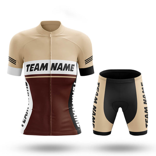 Custom Team Name M1 Brown - Women's Cycling Kit-Full Set-Global Cycling Gear