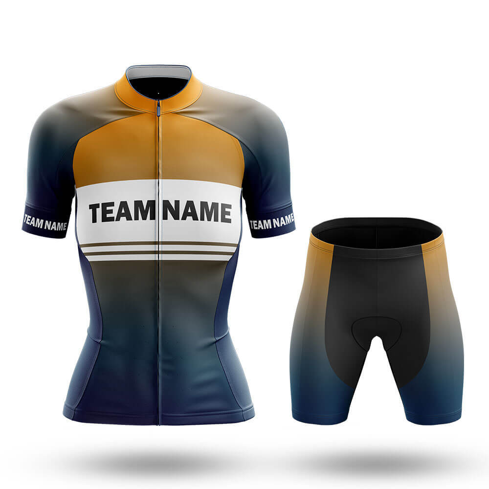 Custom Team Name S2 Yellow - Women's Cycling Kit-Full Set-Global Cycling Gear
