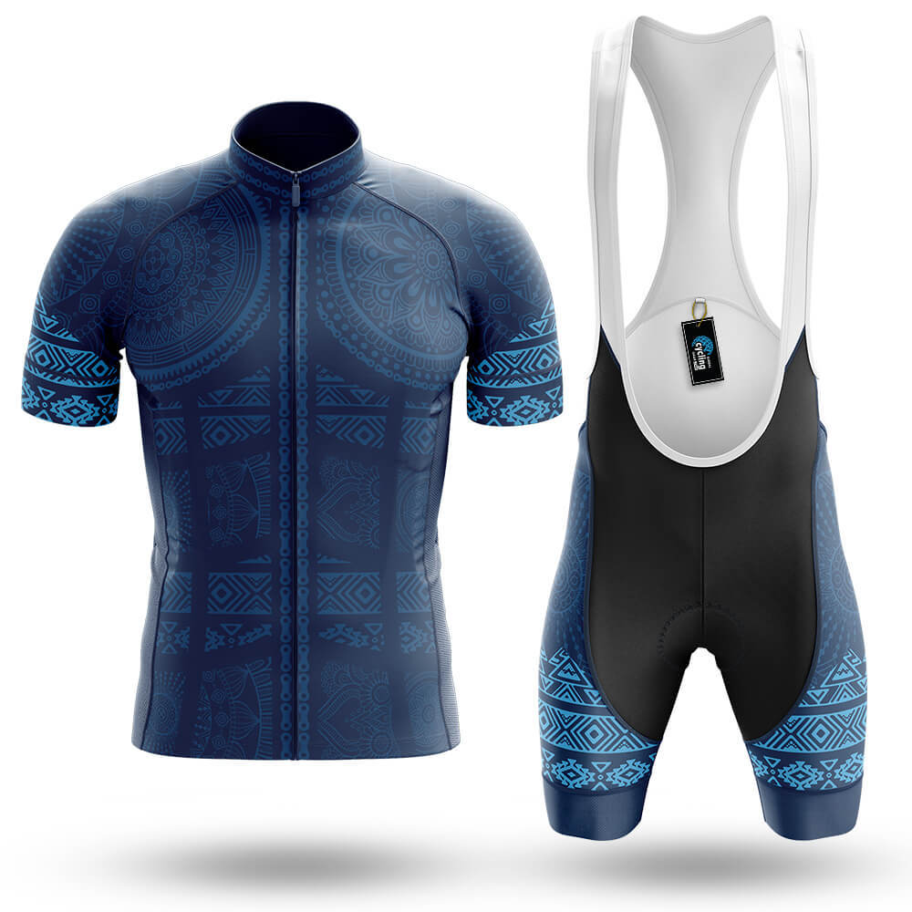Blue Bike Pattern - Men's Cycling Kit - Global Cycling Gear