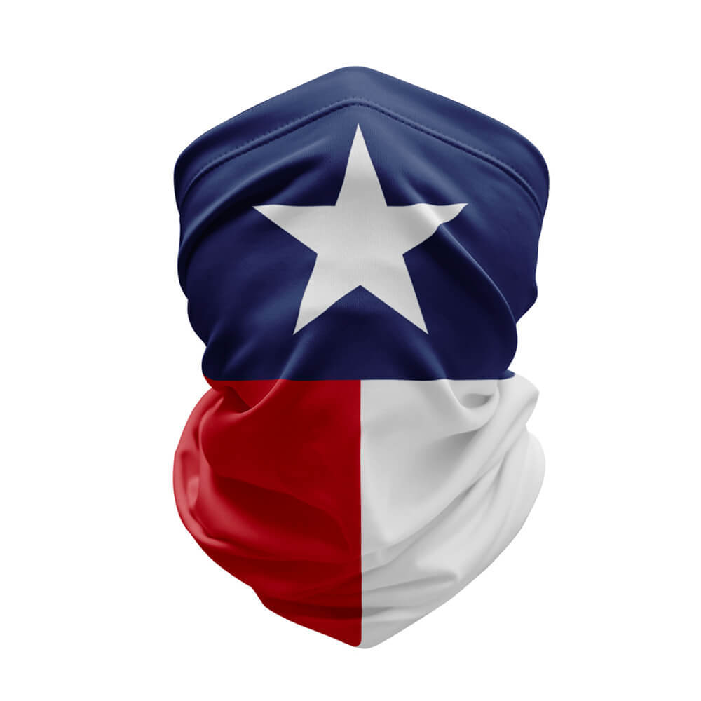 Texas Flag - Neck Gaiter For Men Women-Global Cycling Gear