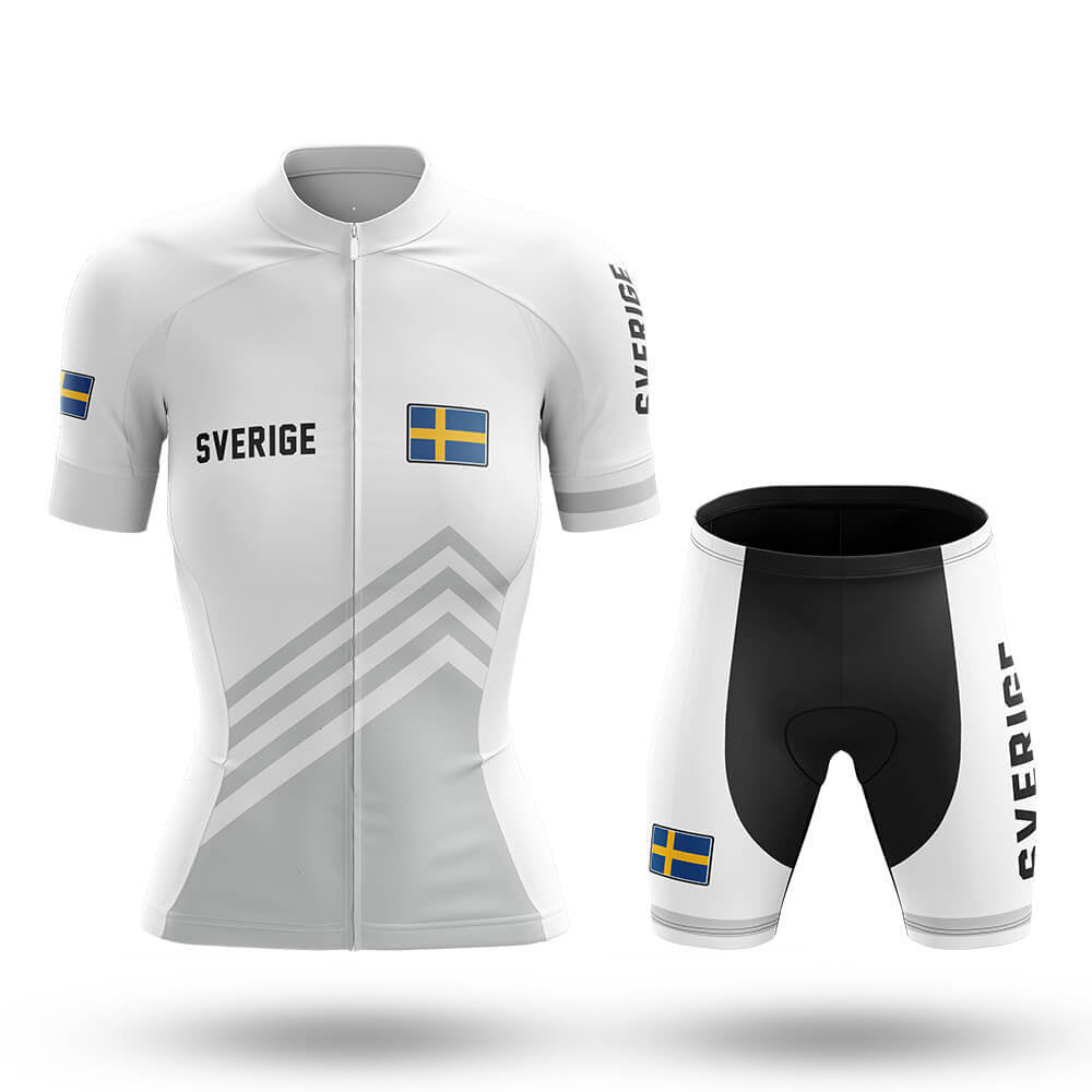 Sverige S5 White - Women - Cycling Kit-Full Set-Global Cycling Gear