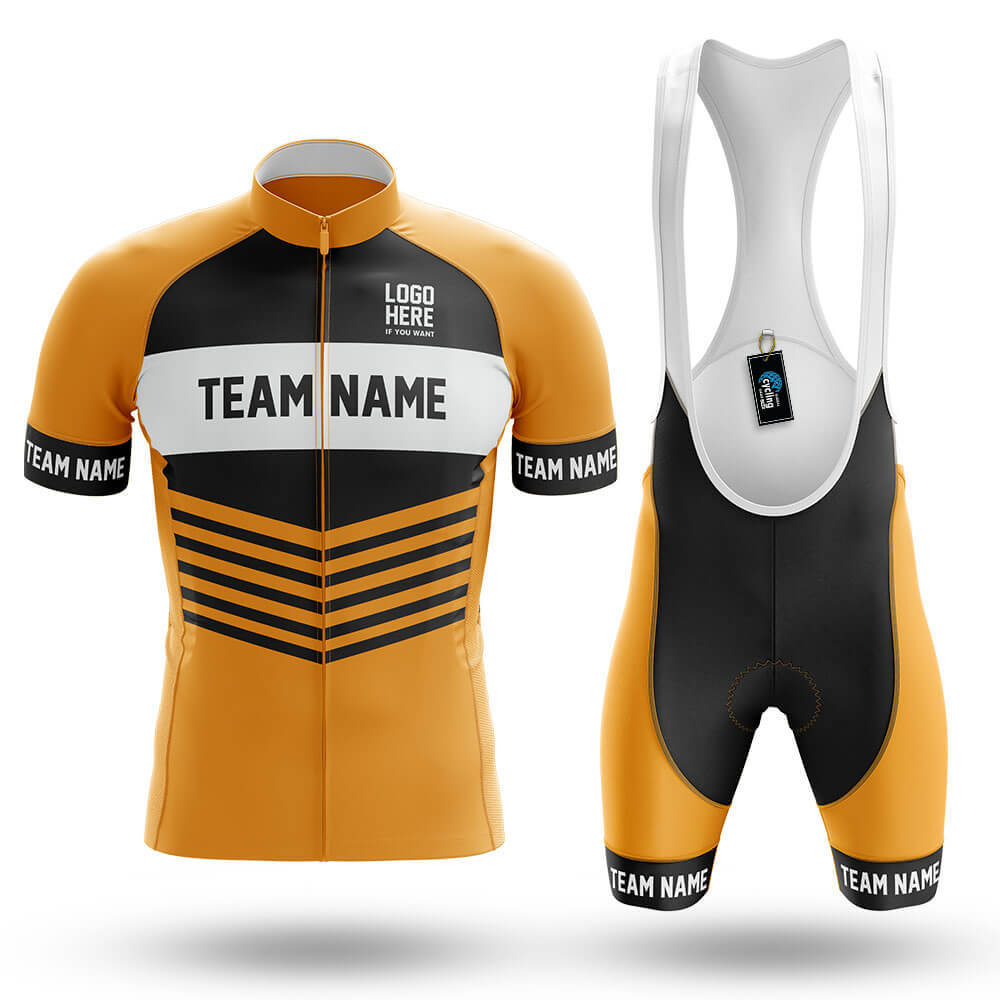 Custom Team Name V20 Yellow - Men's Cycling Kit-Full Set-Global Cycling Gear