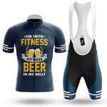 I'm Into Fitness - Navy - Men's Cycling Kit-Full Set-Global Cycling Gear