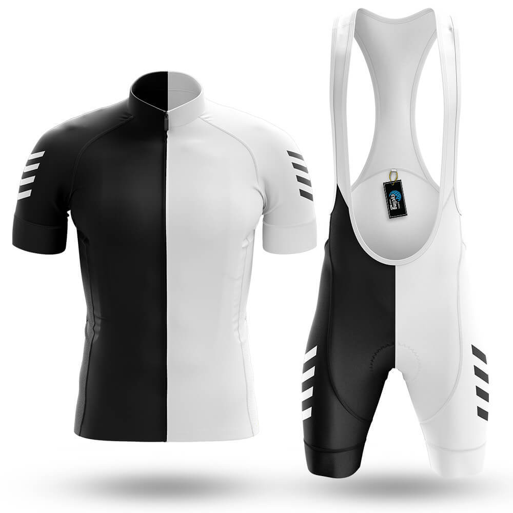 White Black - Men's Cycling Kit-Full Set-Global Cycling Gear