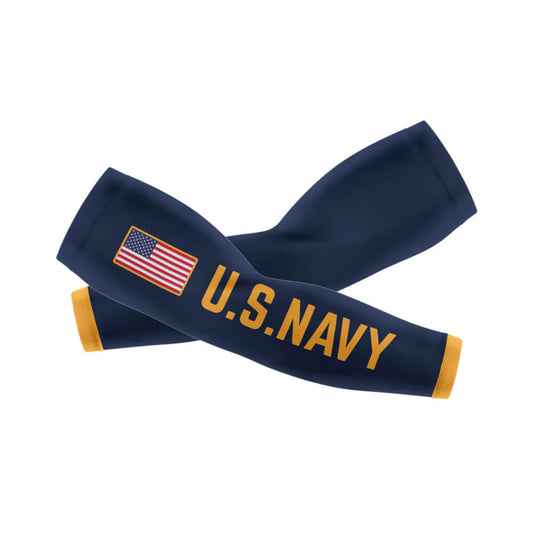 Navy - Arm And Leg Sleeves - Global Cycling Gear