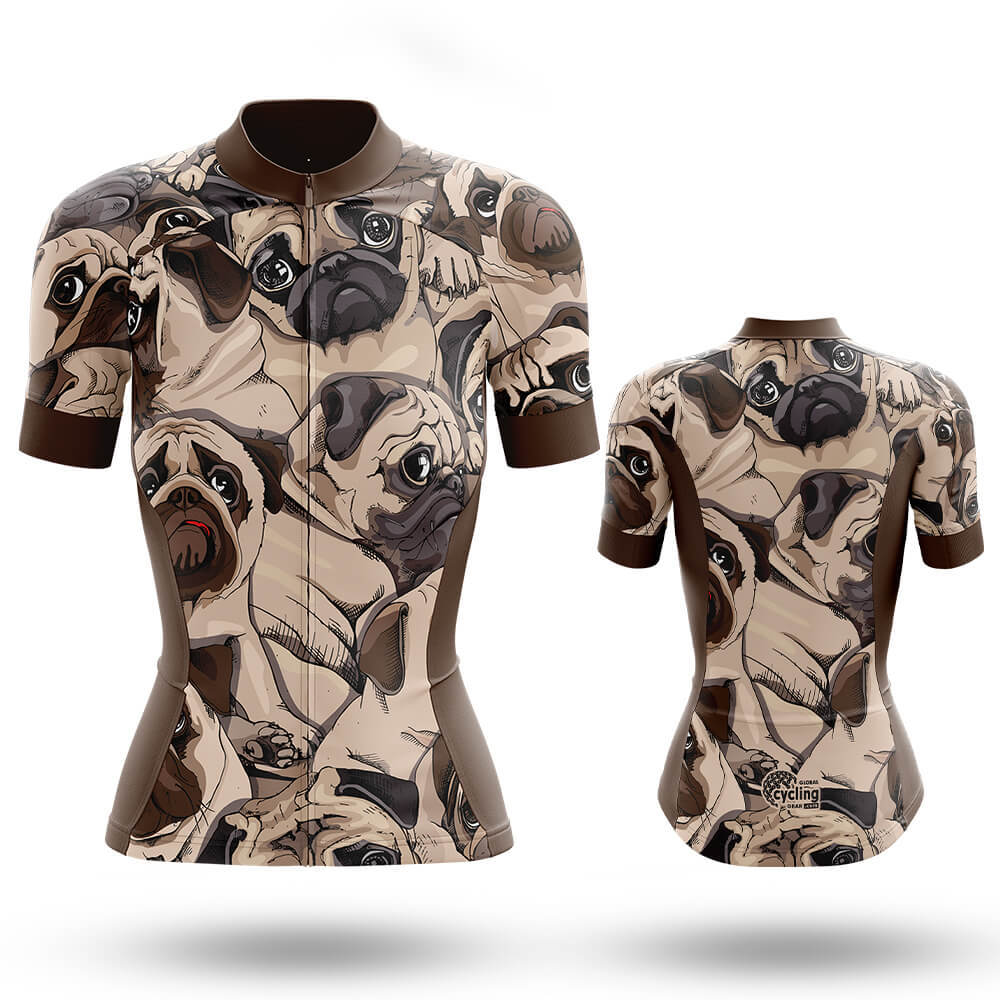 Pug - Women's Cycling Kit-Short Sleeve Jersey-Global Cycling Gear